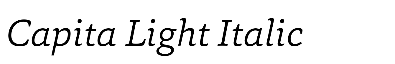 Capita Light Italic